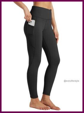 Fleece Lined Thermal High Waisted Winter Leggings Yoga Pants Pockets